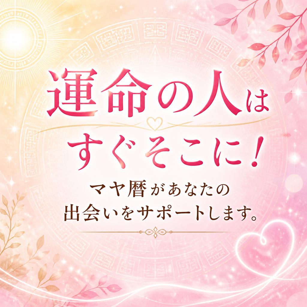 運命の人はすぐそこに！マヤ暦があなたの出会いをサポートします。
