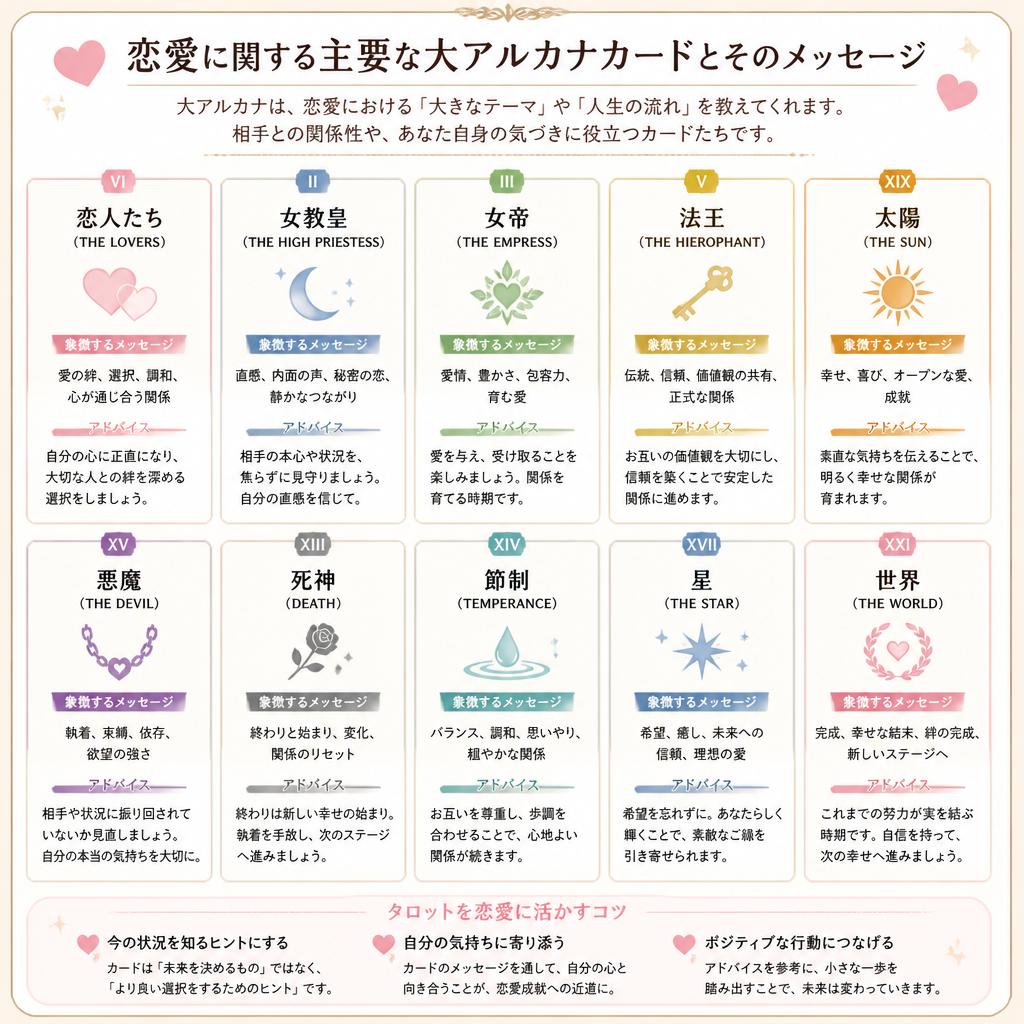 恋愛運を知るためのカードの解説
