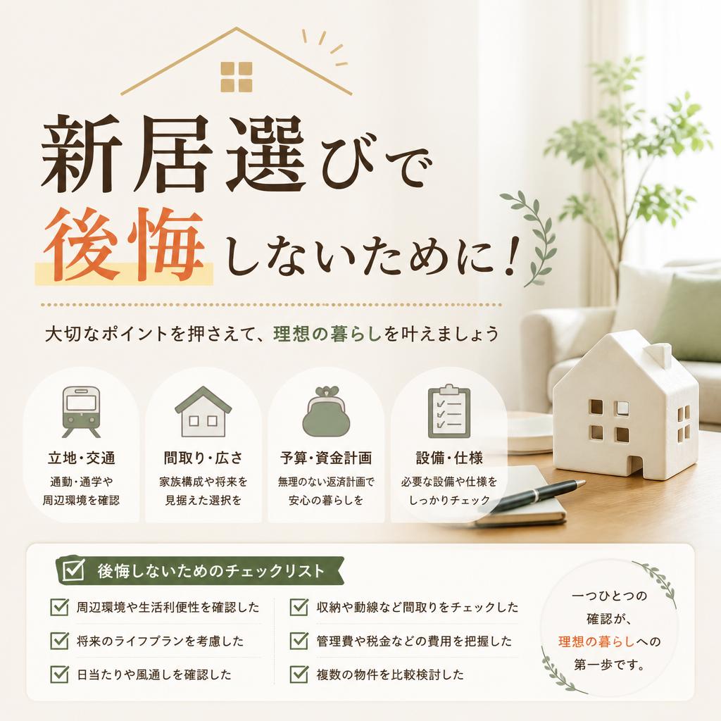 新居選びで後悔しないために！