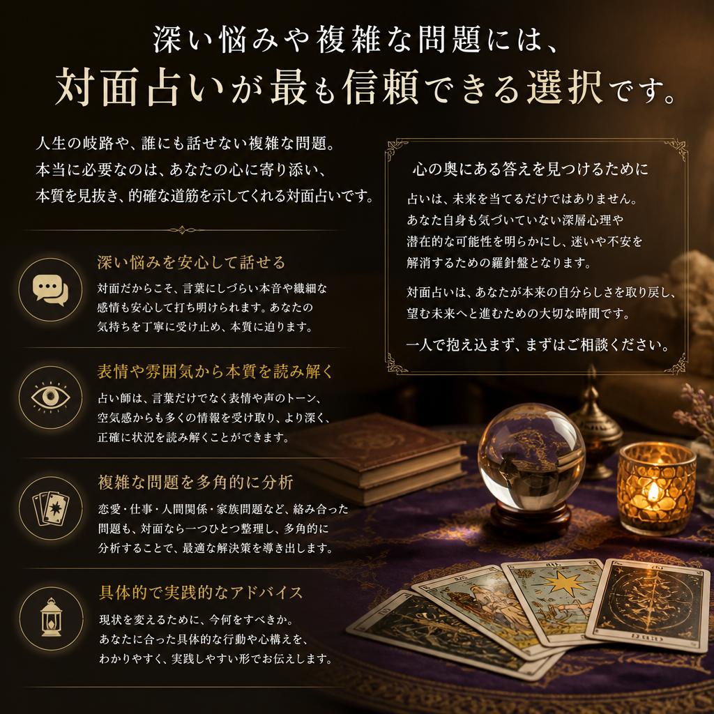 4. 複雑な悩みをじっくりと相談したい人
