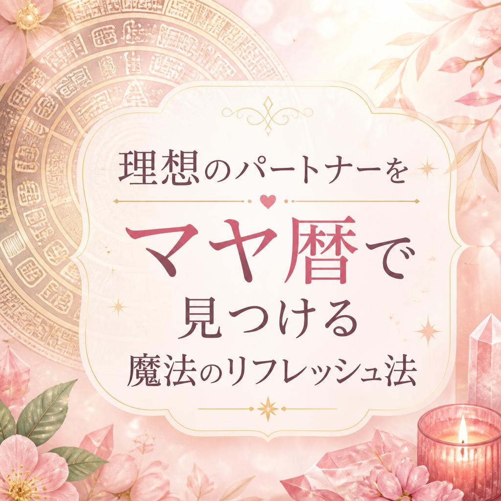 理想のパートナーをマヤ暦で見つける魔法のリフレッシュ法