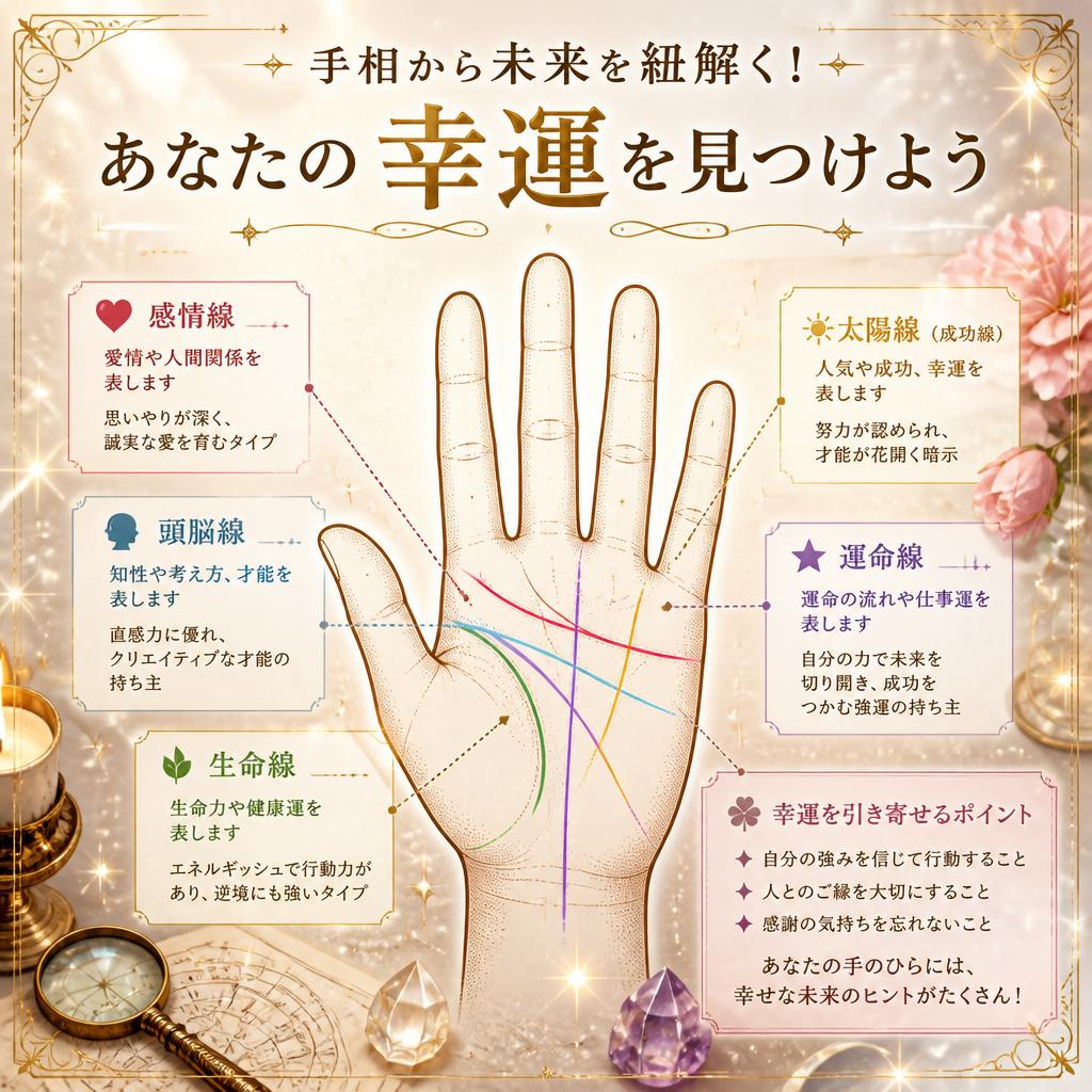 手相から未来を紐解く！あなたの幸運を見つけよう