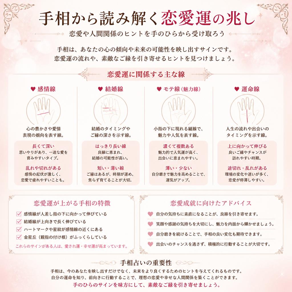 手相が示す恋愛運の分析
