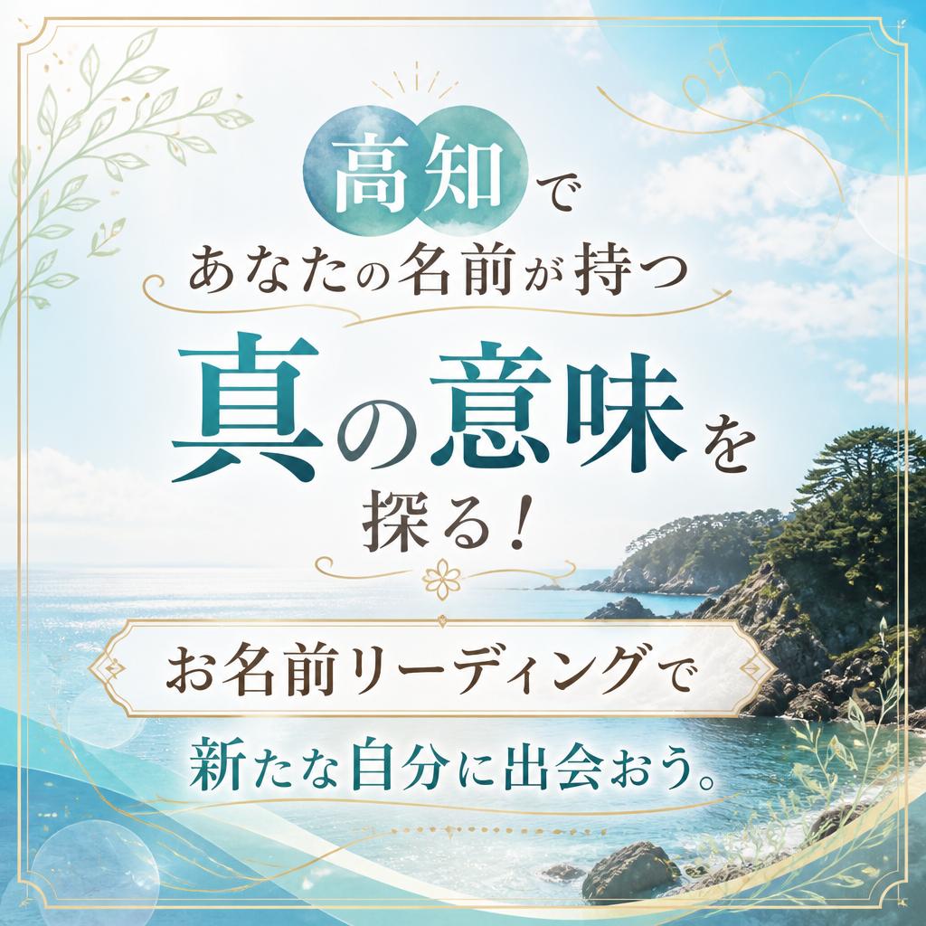 高知であなたの名前が持つ真の意味を探る！お名前リーディングで新たな自分に出会おう。
