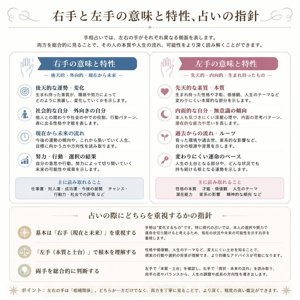 右手と左手の意味の違い