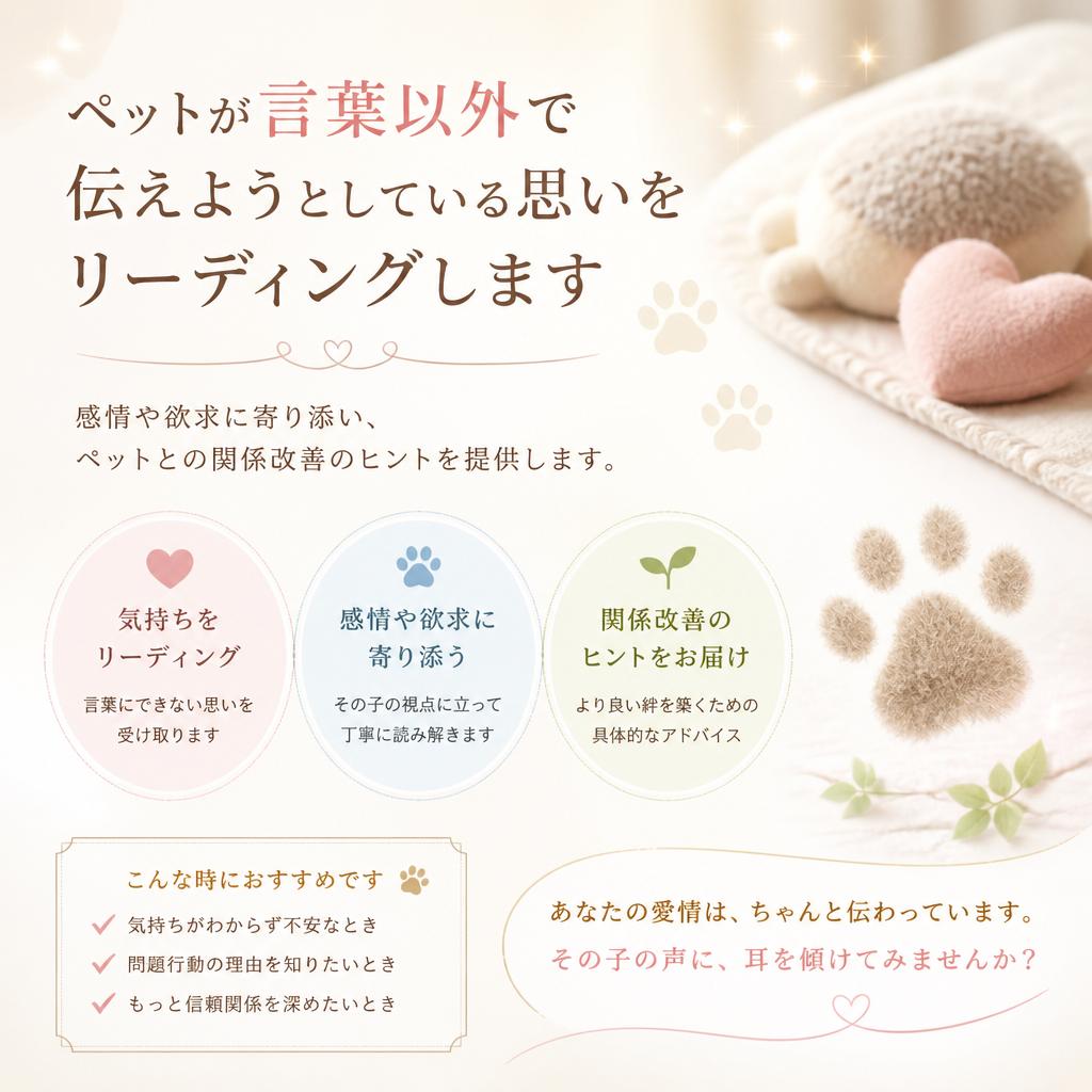 ペットが伝えたいメッセージ