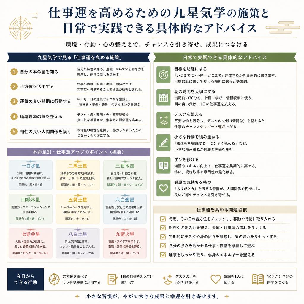 仕事運向上のための九星気学
