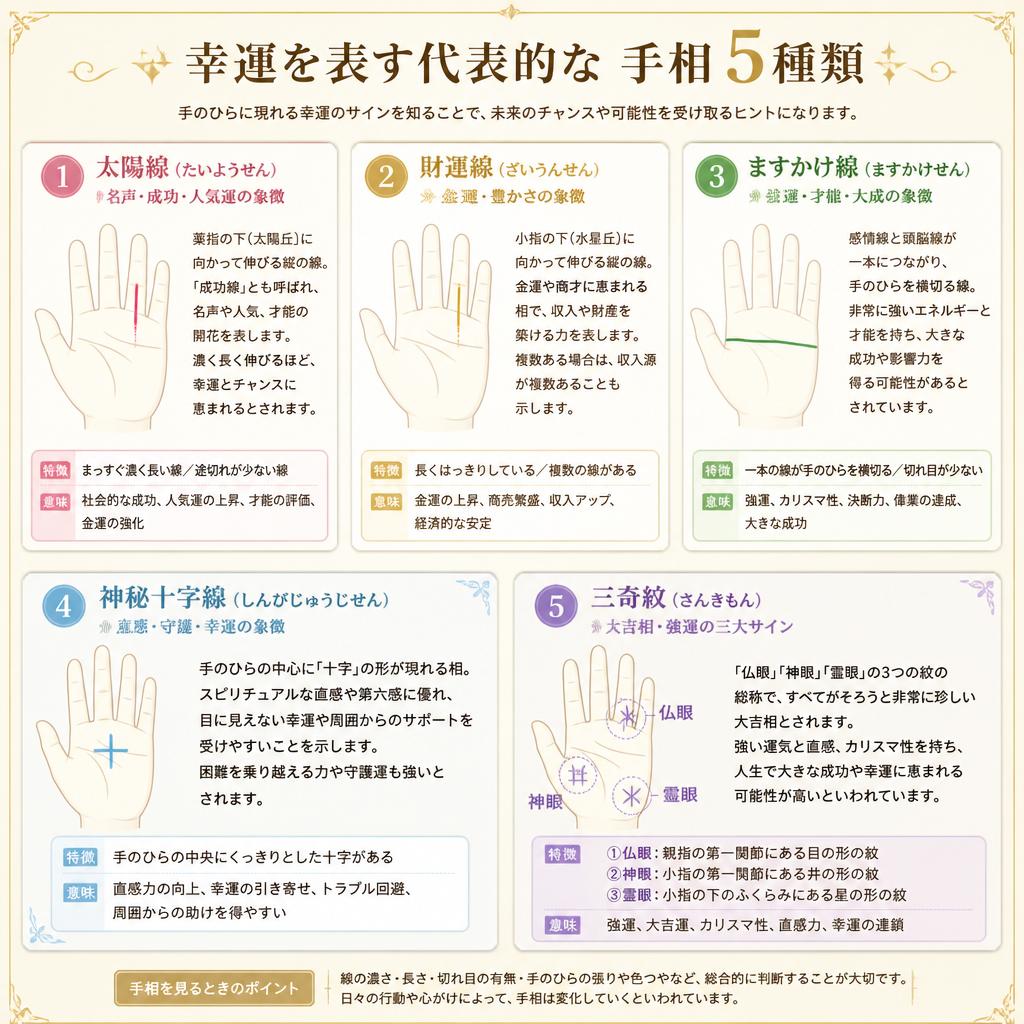 2. 最強の手相5選の紹介