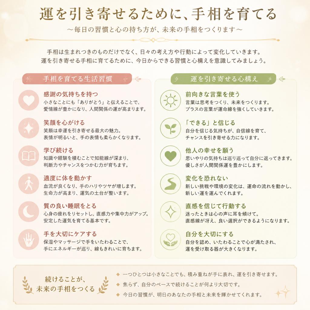 5. 幸運を高める手相の育て方