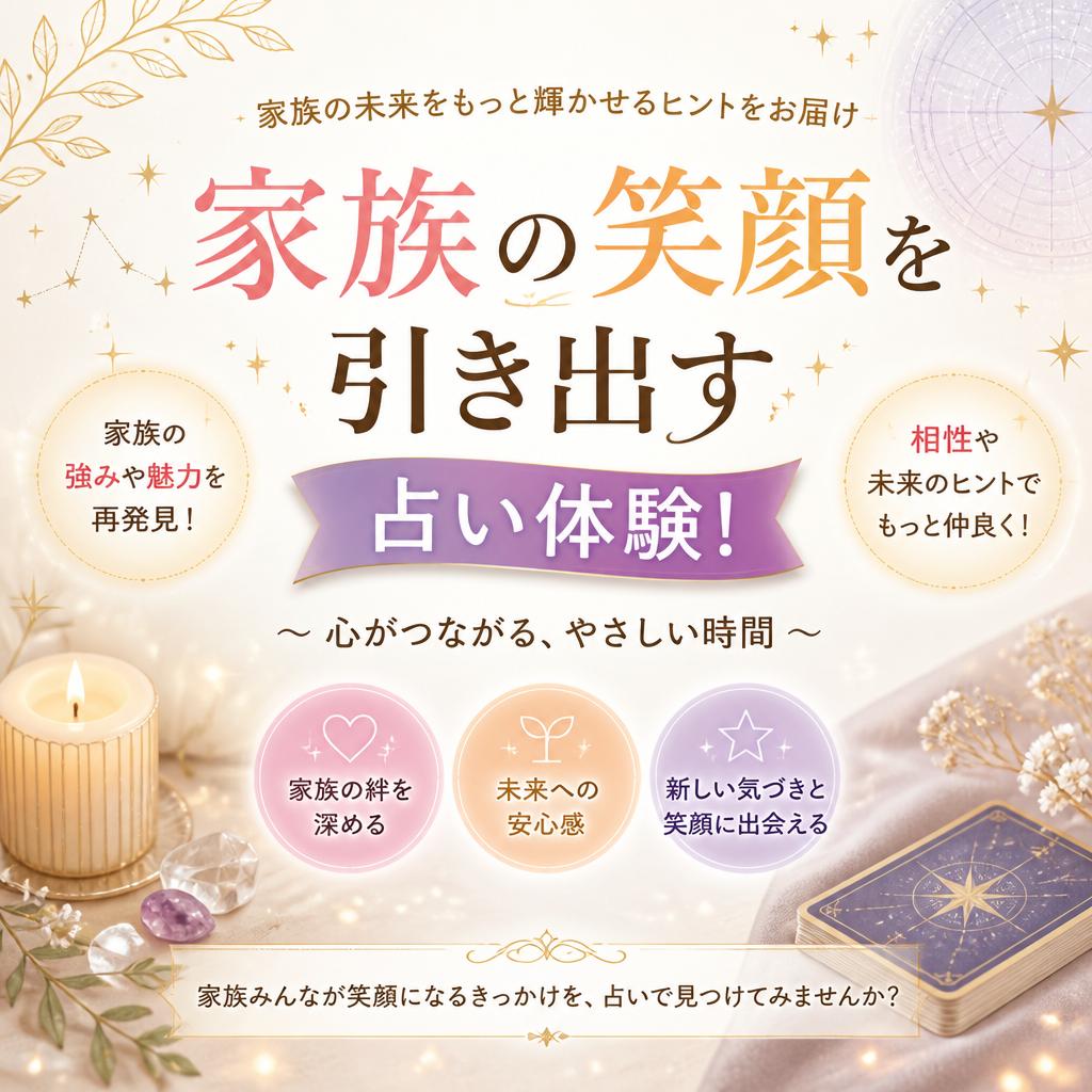 家族の笑顔を引き出す占い体験！