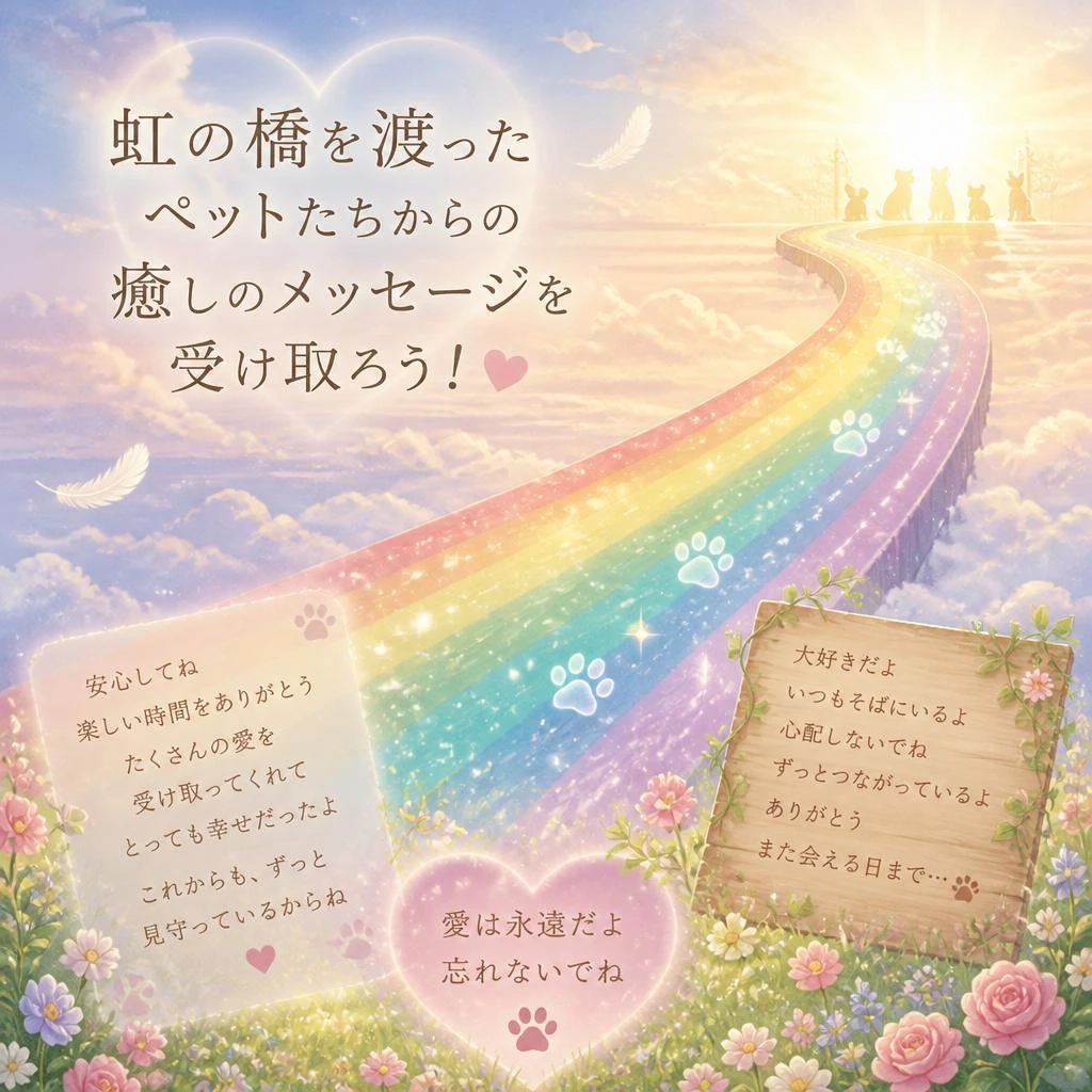 虹の橋を渡ったペットたちからの癒しのメッセージを受け取ろう！