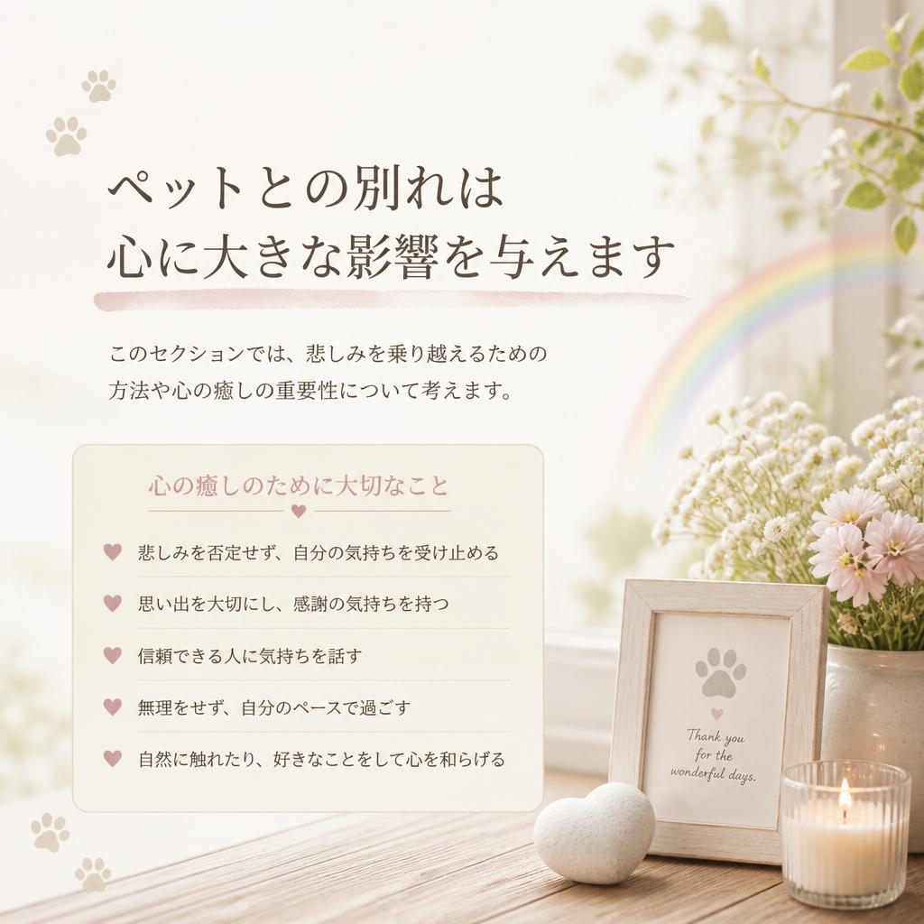 別れの悲しみと心の癒し