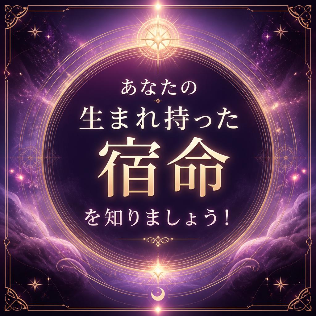 あなたの生まれ持った宿命を知りましょう！
