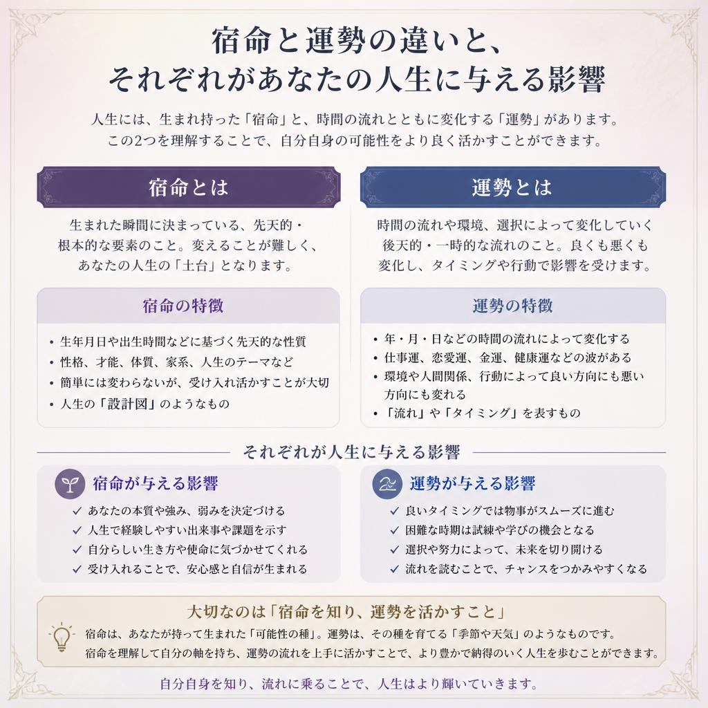 宿命と運勢の違い