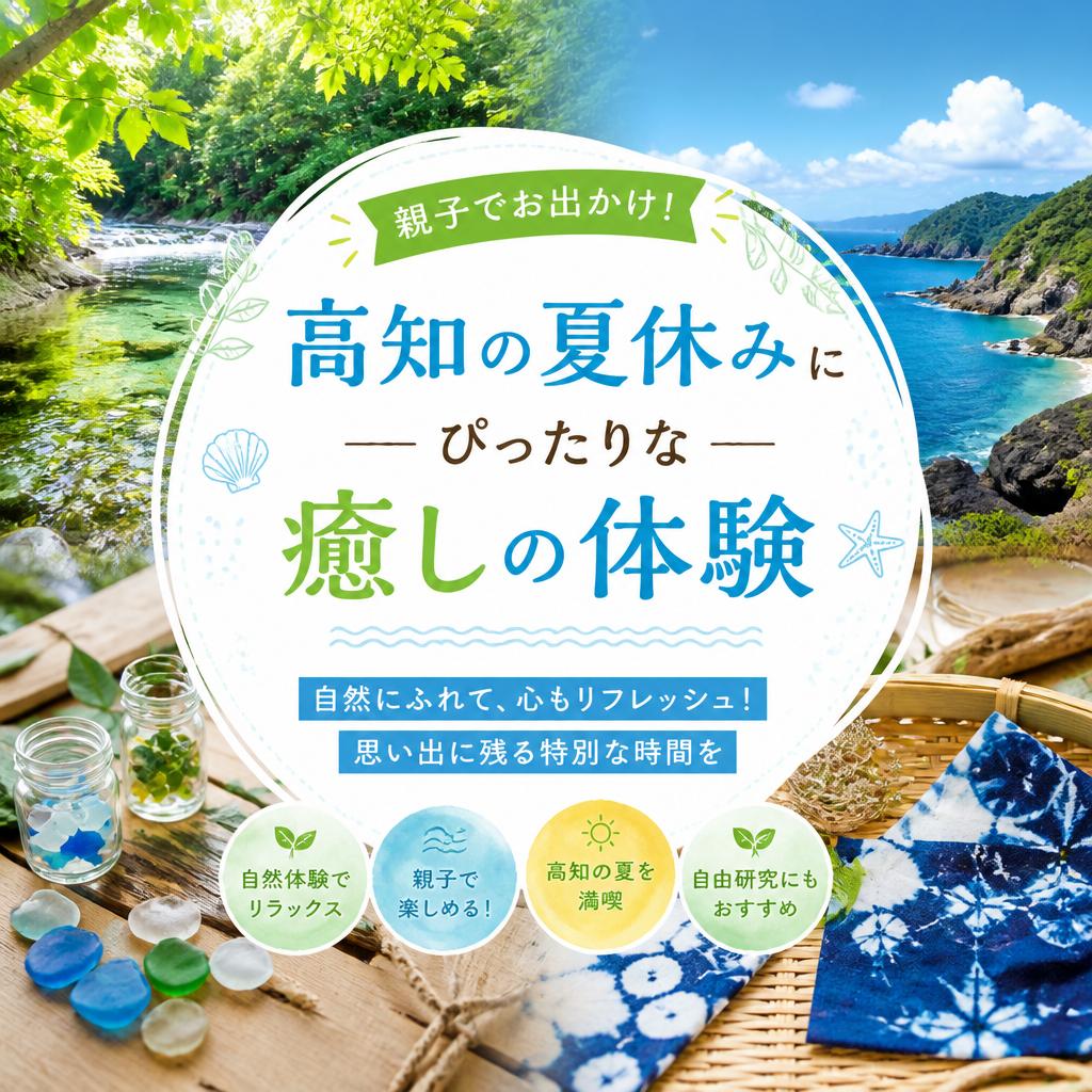 親子でお出かけ！高知の夏休みにぴったりな癒しの体験