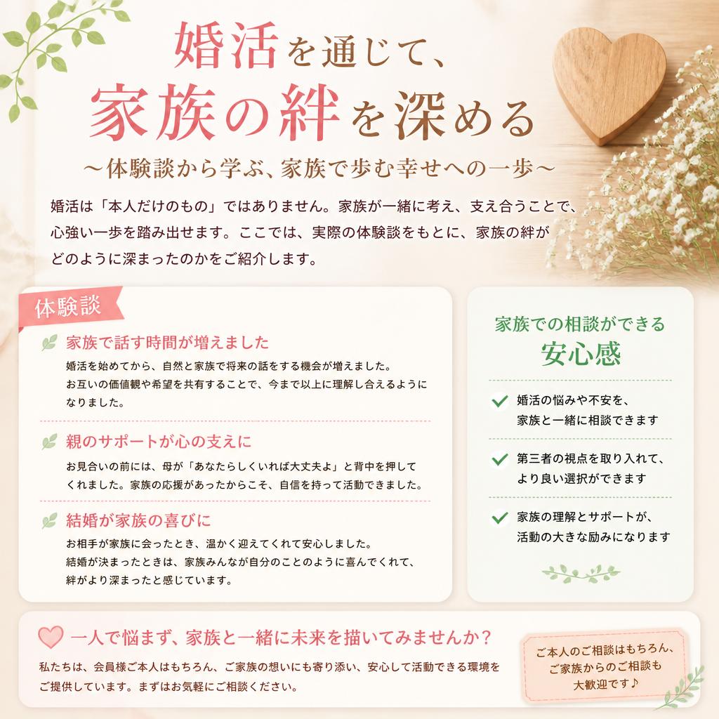 家族の絆を深める婚活サポート