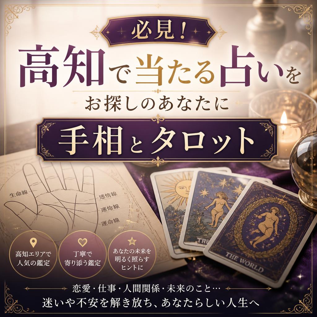 必見！高知で当たる占いをお探しのあなたに手相とタロット