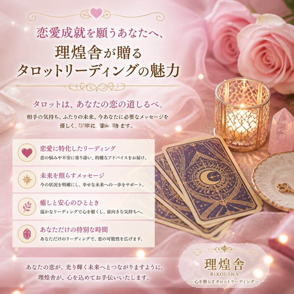 恋愛成就を願うあなたへ、理煌舎が贈るタロットリーディングの魅力
