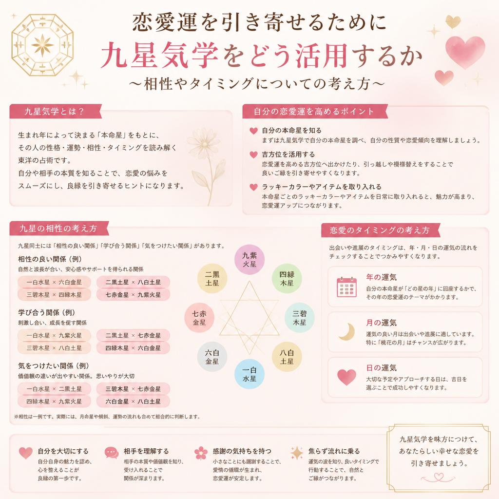 恋愛運を引き寄せる！九星気学の助けを借りる