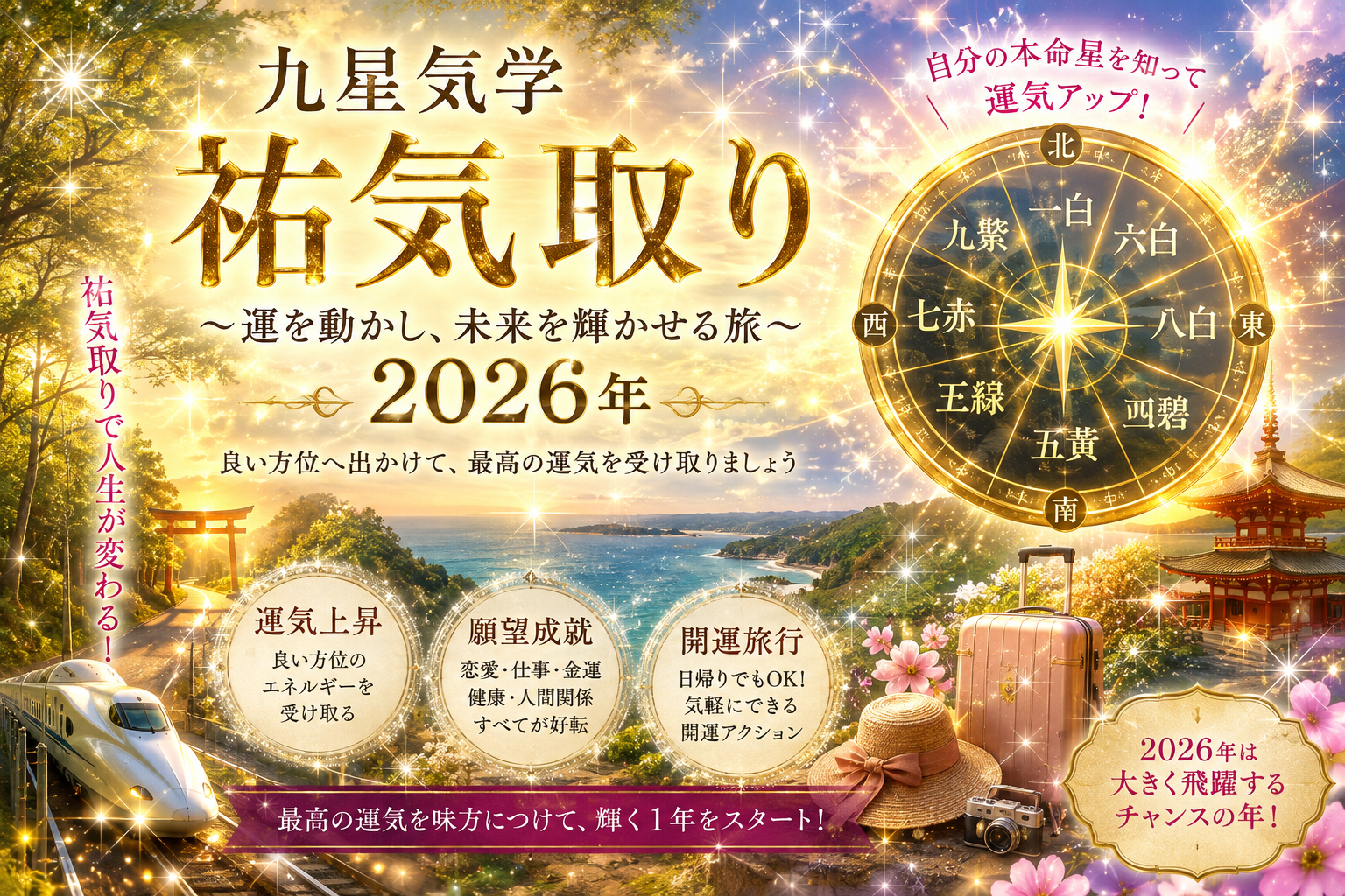 高知の占い！人気の九星気学で毎日の運気を読む